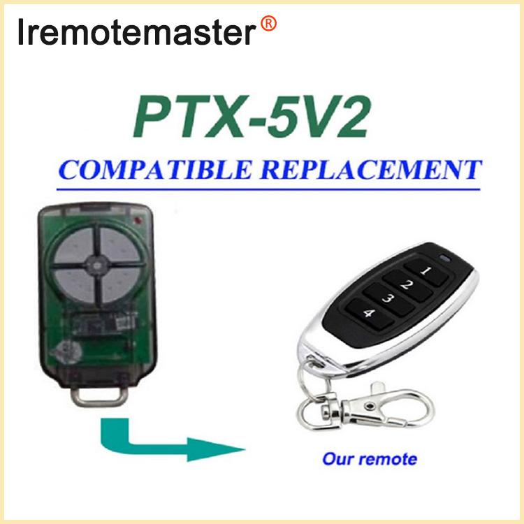 ለPTX5V2 PTX-5 ጋራጅ በር የርቀት መተኪያ 433.92ሜኸ